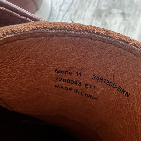 Frye Gabe Gore Brown Leather Oxford Slide-On Shoes main image 9